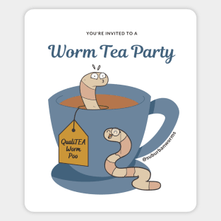 Worm Tea Party Magnet